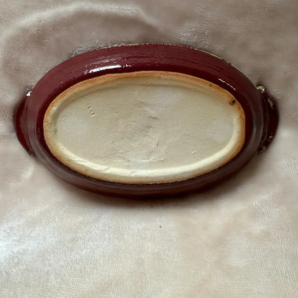 Studio Art Pottery Toothbrush Holder and Soap Dish Set Lodge Cabin EUC